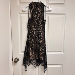 love, Fire Black Lace Dress